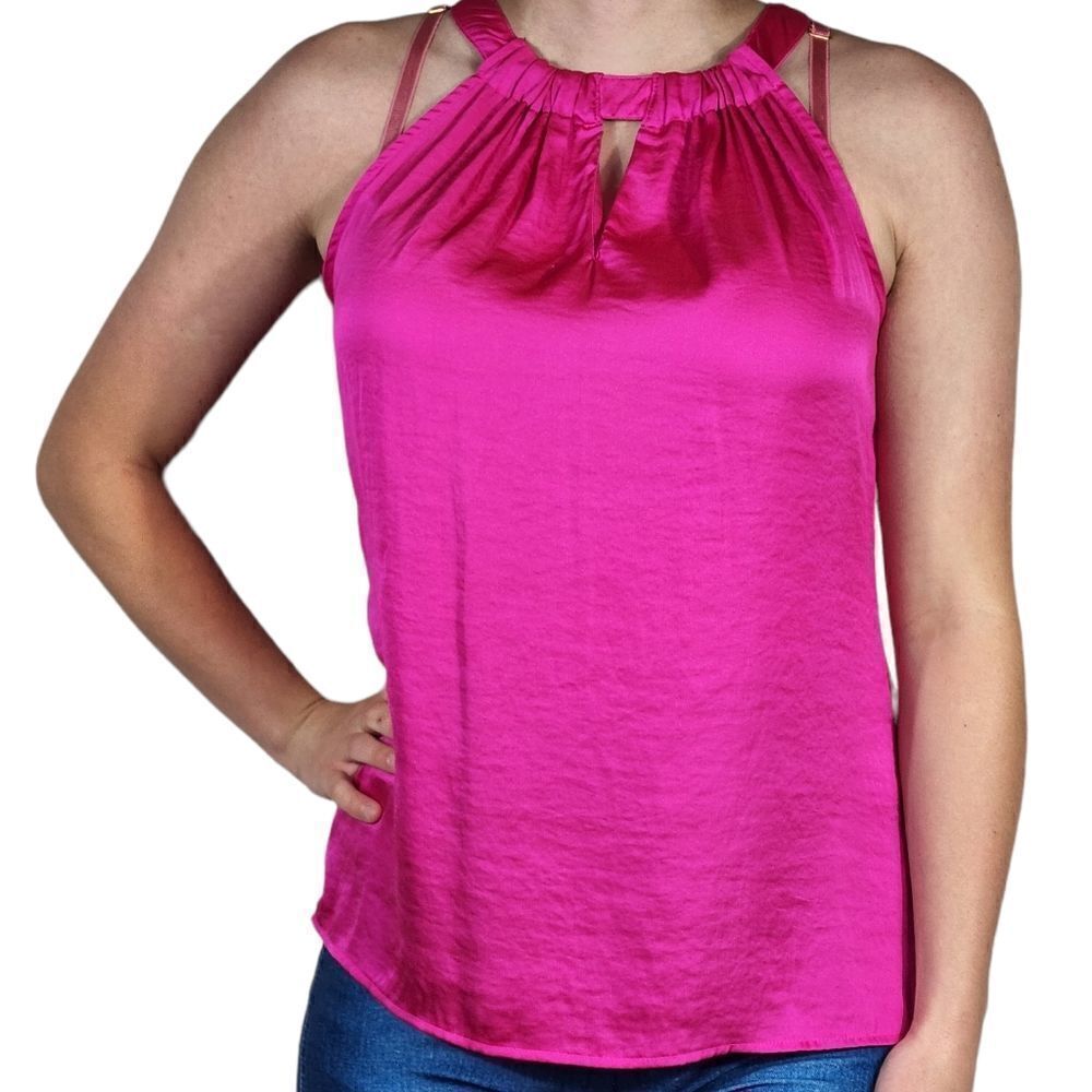 The limited Pink keyhole Halter  top size M
